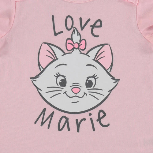 Card slide image -  CAMISETA DE BEBÉ NIÑA, MANGA CORTA, ROSADA DE GATA MARIE ©DISNEY