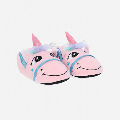 PANTUFLAS CERRADAS DE MIC ROSADAS PARA NIÑA