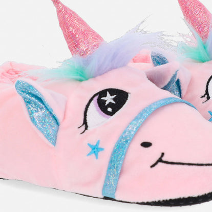 PANTUFLAS CERRADAS DE MIC ROSADAS PARA NIÑA