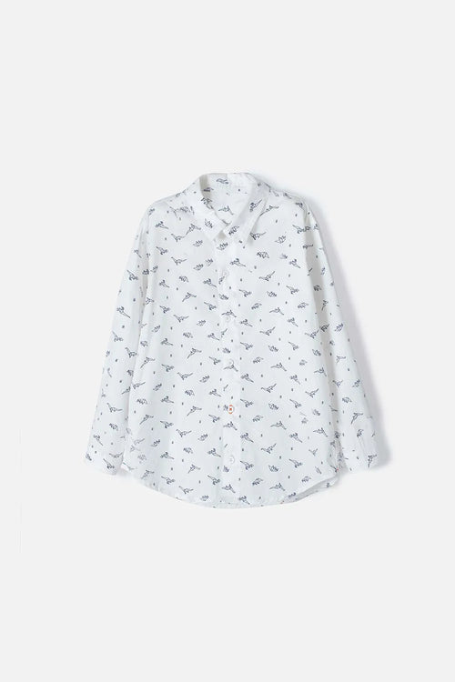 Card slide image -  CAMISA MIC BLANCA MANGA LARGA PARA NIÑO