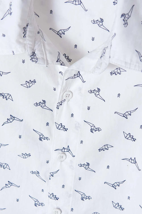 Card slide image -  CAMISA MIC BLANCA MANGA LARGA PARA NIÑO