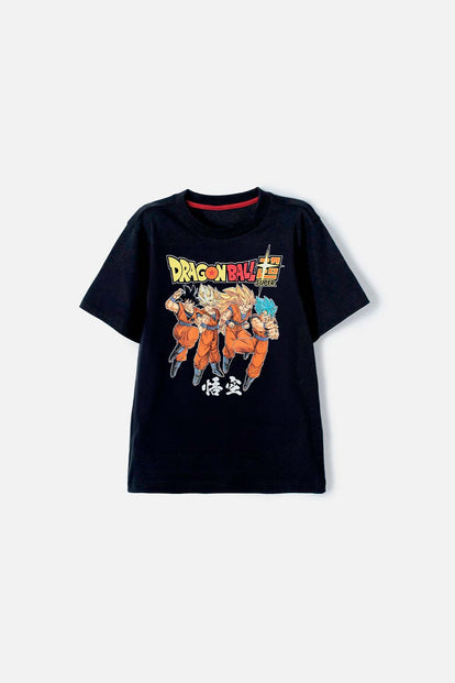 CAMISETA DE NIÑO, MANGA CORTA NEGRA  DE DRAGON BALL TOEI ANIMATION INC