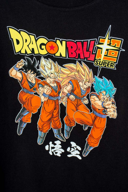 CAMISETA DE NIÑO, MANGA CORTA NEGRA  DE DRAGON BALL TOEI ANIMATION INC
