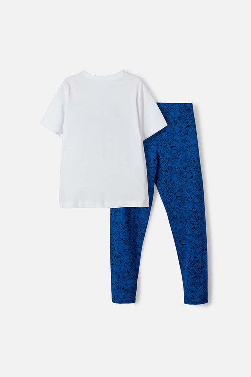 Card slide image -  PIJAMA DE SONIC CON PANTALÓN LARGO BLANCO Y AZUL PARA NIÑO