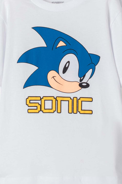 Card slide image -  PIJAMA DE SONIC CON PANTALÓN LARGO BLANCO Y AZUL PARA NIÑO