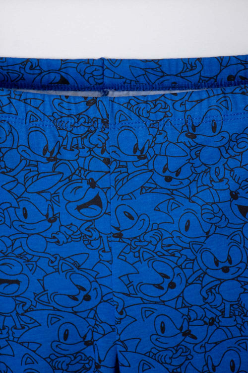 Card slide image -  PIJAMA DE SONIC CON PANTALÓN LARGO BLANCO Y AZUL PARA NIÑO