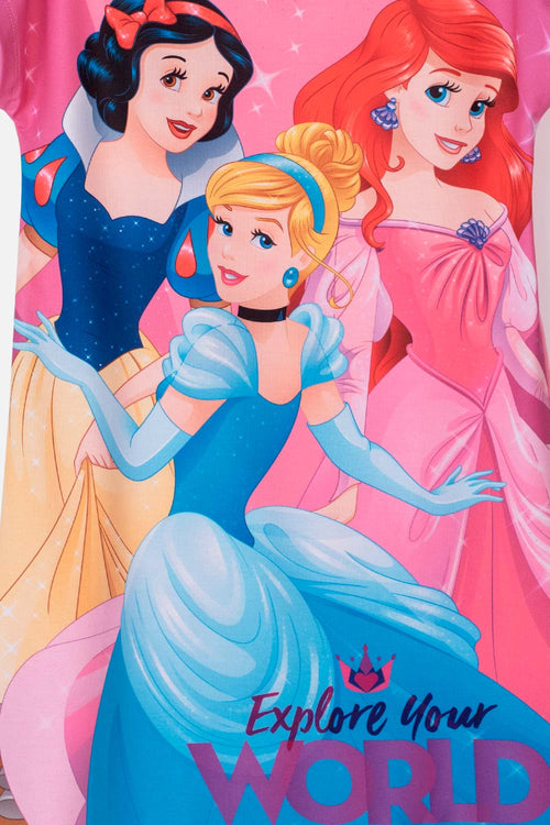 Card slide image -  PIJAMA DE PRINCESAS TIPO BATOLA ROSADA PARA NIÑA
