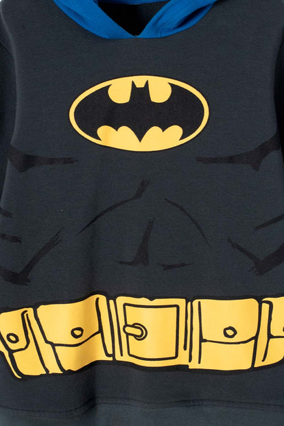 BUZO DE BATMAN CERRADO AZUL Y GRIS PARA NIÑO