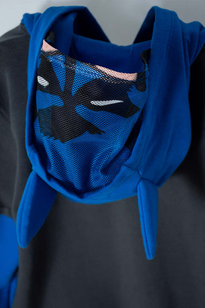 BUZO DE BATMAN CERRADO AZUL Y GRIS PARA NIÑO