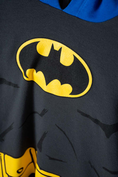 BUZO DE BATMAN CERRADO AZUL Y GRIS PARA NIÑO