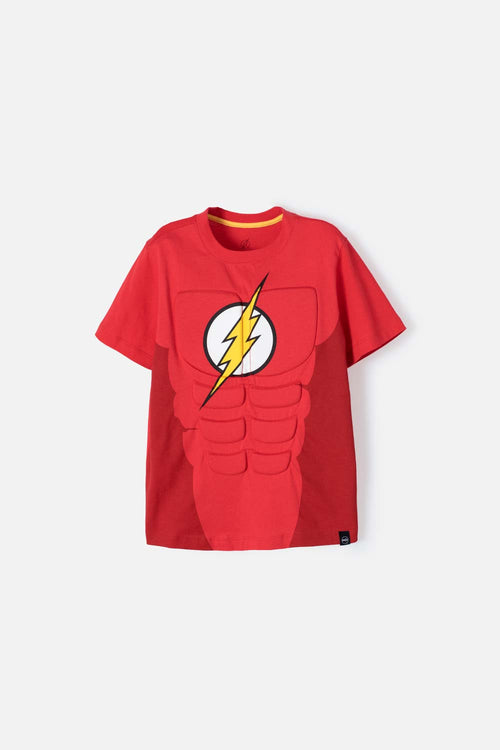 Card slide image -  CAMISETA DE FLASH ROJA MANGA CORTA PARA NIÑO
