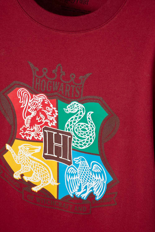 Card slide image -  CAMISETA DE HARRY POTTER VINOTINTO MANGA CORTA PARA NIÑO
