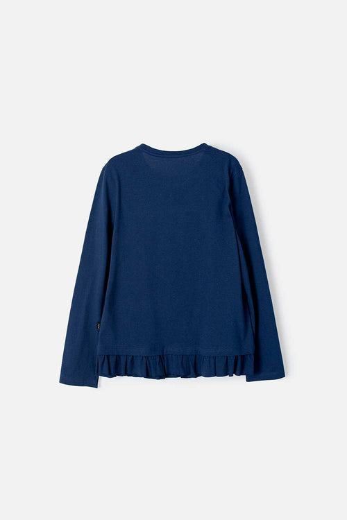 Card slide image -  CAMISETA DE HARRY POTTER AZUL MANGA LARGA PARA NIÑA