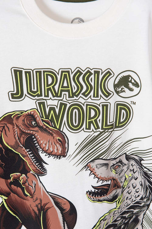 Card slide image -  CONJUNTO DE JURASSIC WORLD DE PANTALÓN LARGO VERDE PARA NIÑO