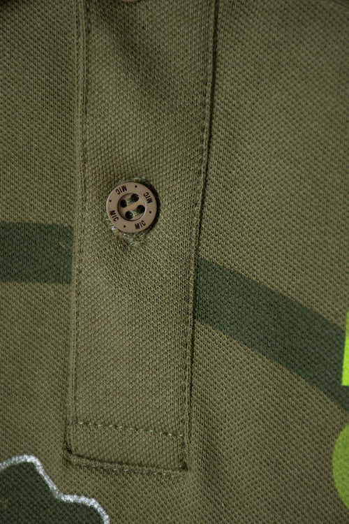 Card slide image -  CAMISETA TIPO POLO JURASSIC WORLD VERDE PARA NIÑO