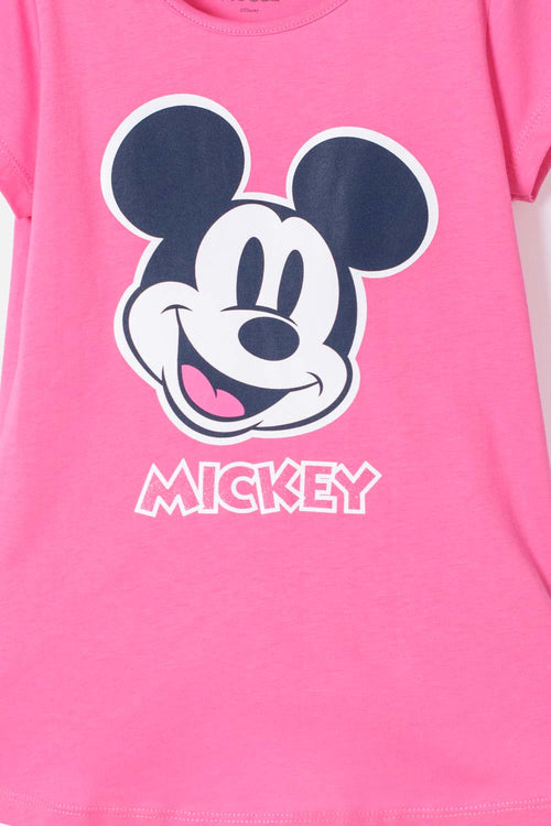 Card slide image -  CAMISETA DE MICKEY MOUSE MANGA CORTA ROSADA PARA NIÑA