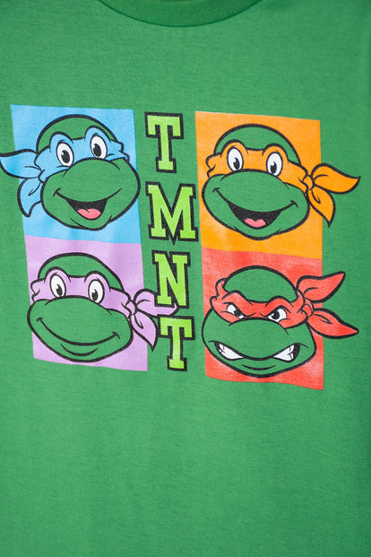 CAMISETA DE TORTUGAS NINJA MANGA CORTA VERDE PARA NIÑO