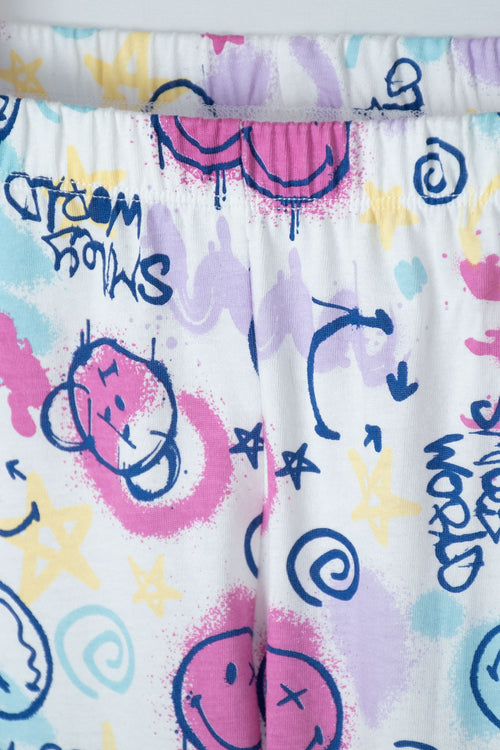 Card slide image -  PIJAMA DE SMILEY WORLD CON PANTALÓN MULTICOLOR PARA NIÑA