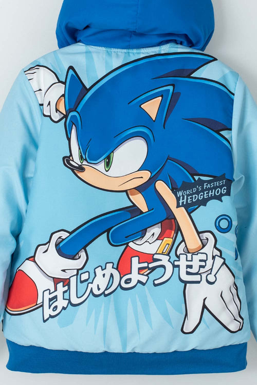 Card slide image -  CHAQUETA DE SONIC AZUL CON CIERRE PARA NIÑO