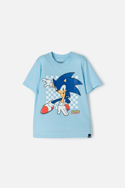 Card slide image -  CAMISETA DE SONIC DE MANGA CORTA AZUL PARA NIÑO