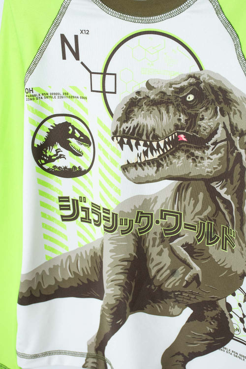 Card slide image -  CONJUNTO DE BAÑO DE JURASSIC WORLD VERDE Y MARFIL PARA NIÑO