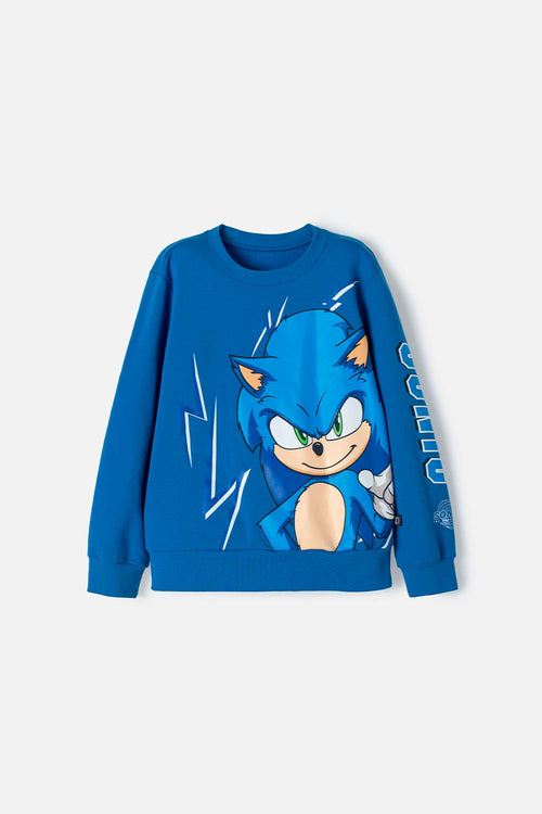 Card slide image -  BUZO DE SONIC CERRADO AZUL PARA NIÑO