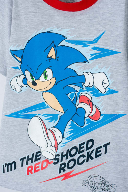 Card slide image -  PIJAMA DE SONIC GRIS, AZUL Y ROJA DE PANTALÓN LARGO PARA NIÑO