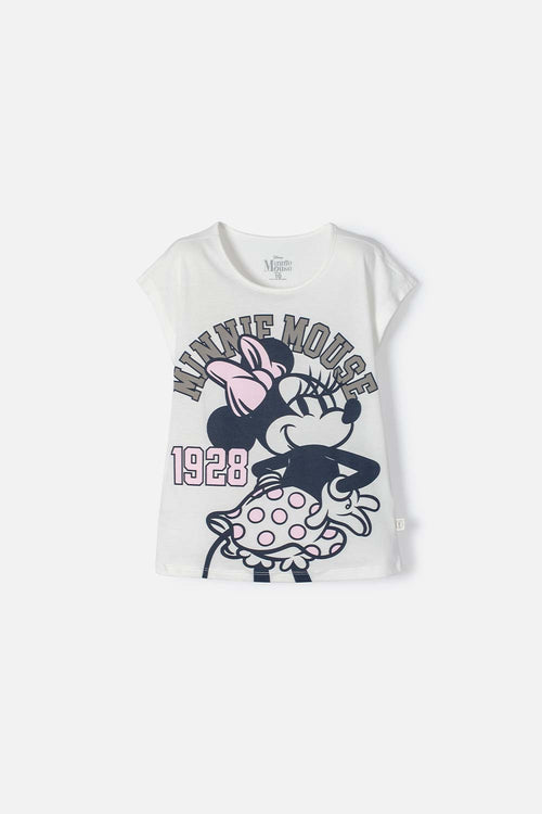 Card slide image -  CAMISETA DE MINNIE MOUSE MARFIL MANGA CORTA PARA NIÑA