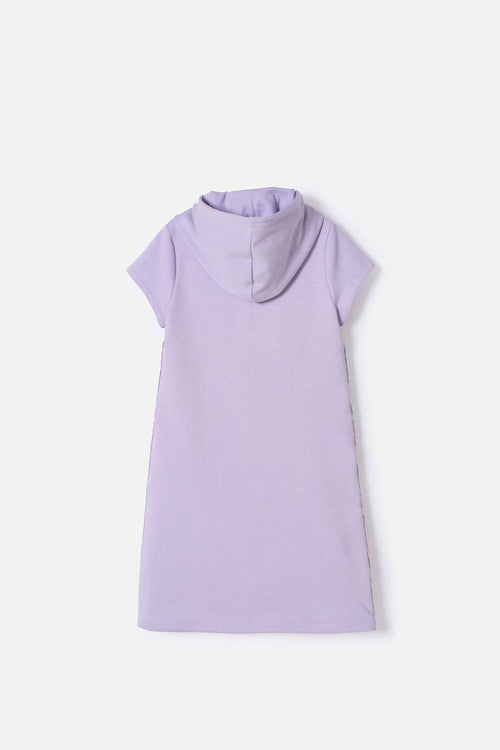 Card slide image -  VESTIDO DE MY MELODY & KUROMI CON CAPUCHA LILA PARA NIÑA