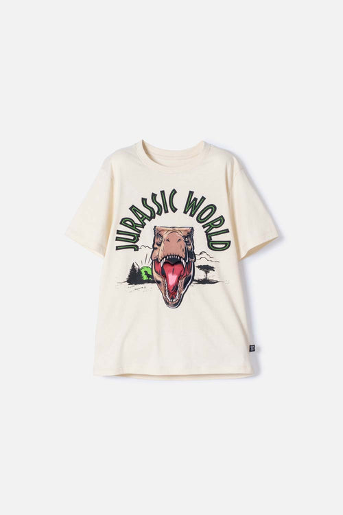 Card slide image -  CAMISETA DE JURASSIC WORLD AVELLANA MANGA CORTA PARA NIÑO