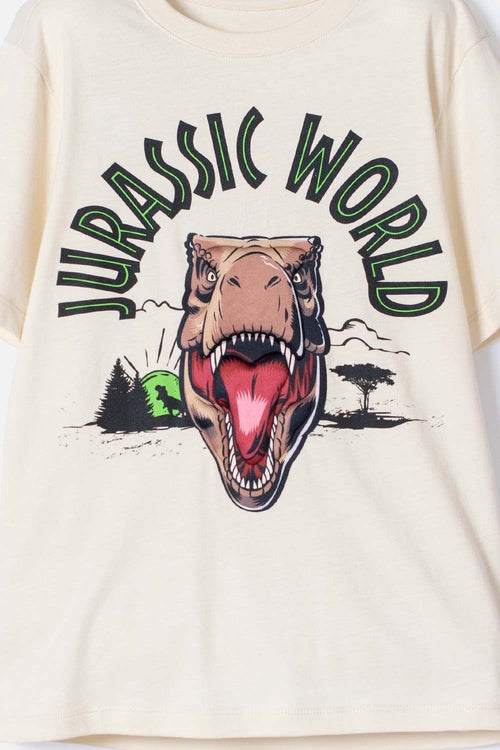 Card slide image -  CAMISETA DE JURASSIC WORLD AVELLANA MANGA CORTA PARA NIÑO