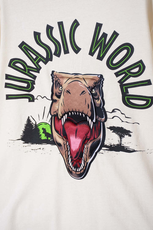 Card slide image -  CAMISETA DE JURASSIC WORLD AVELLANA MANGA CORTA PARA NIÑO