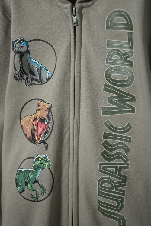 Card slide image -  BUZO DE JURASSIC WORLD VERDE CON CAPUCHA PARA NIÑO