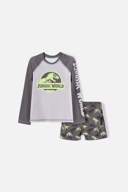 Card slide image -  CONJUNTO DE BAÑO DE JURASSIC WORLD VERDE PARA NIÑO
