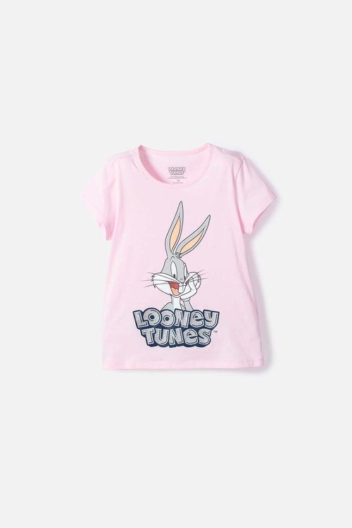 Card slide image -  CAMISETA DE LOONEY TUNES MANGA CORTA ROSADA PARA NIÑA