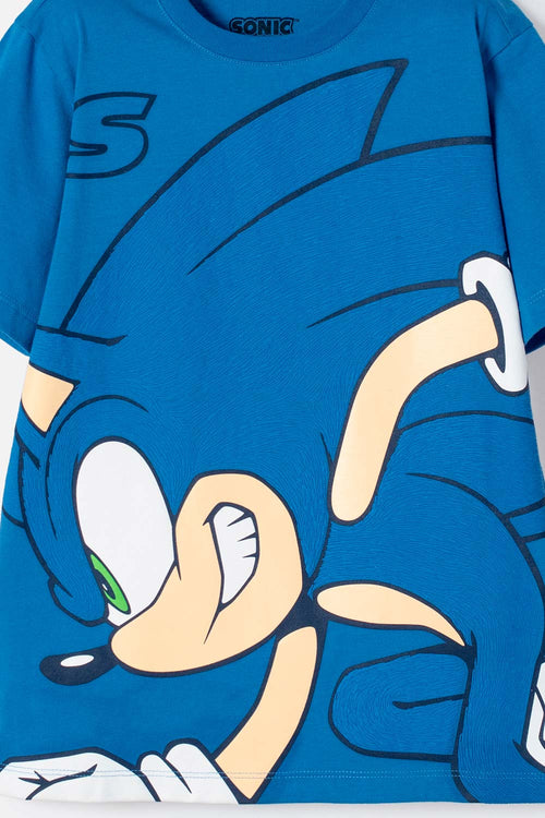 Card slide image -  CAMISETA DE SONIC MANGA CORTA AZUL PARA NIÑO