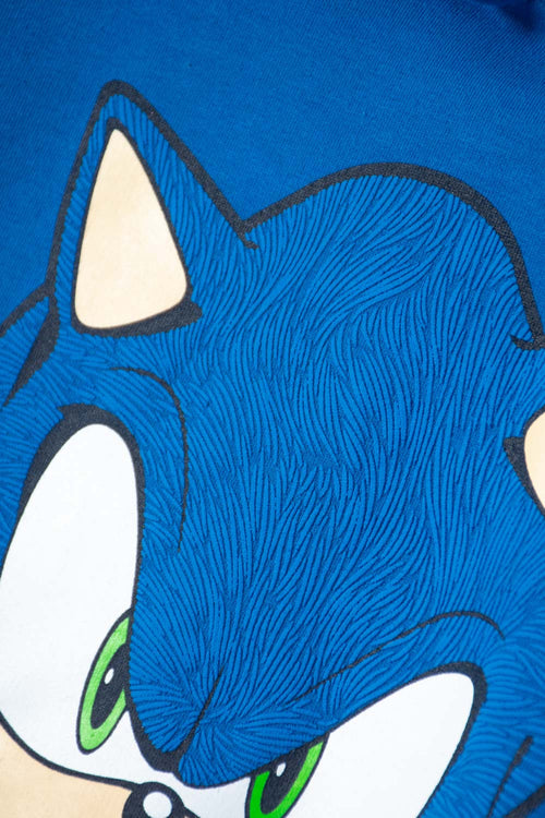 Card slide image -  BUZO DE SONIC CON CAPUCHA AZUL PARA NIÑO