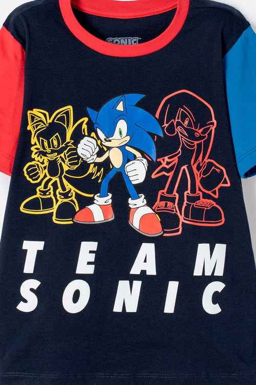 Card slide image -  PIJAMA DE SONIC CON PANTALÓN LARGO MULTICOLOR PARA NIÑO
