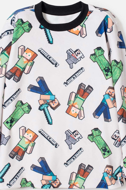 Card slide image -  PIJAMA DE MINECRAFT CON PANTALÓN LARGO MULTICOLOR PARA NIÑO