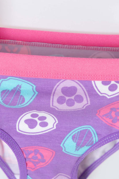 PACK X2 PANTIES PAW PATROL BLANCO Y MORADO PARA NIÑA DE 2T A 5T