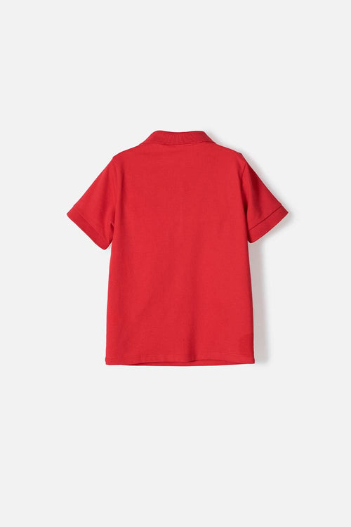 Card slide image -  CAMISETA TIPO POLO DE MICKEY MOUSE ROJA PARA NIÑO 2T A 5T