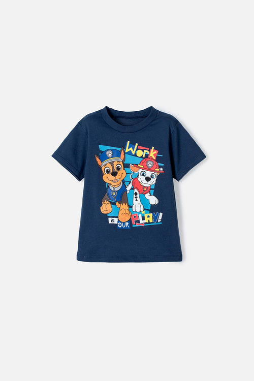 Card slide image -  CAMISETA PAW PATROL MANGA CORTA AZUL PARA NIÑO 2T A 5T
