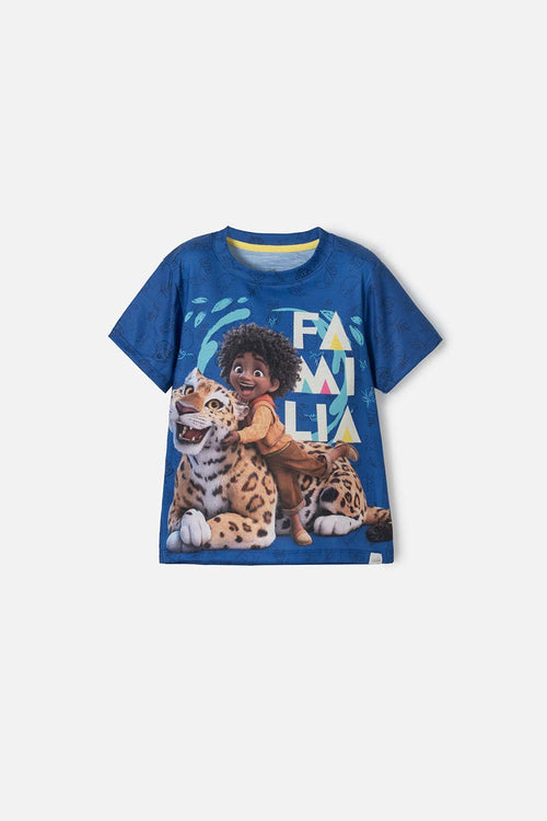 Card slide image -  CAMISETA DE ENCANTO DE MANGA CORTA AZUL PARA NIÑO 2T A 5T