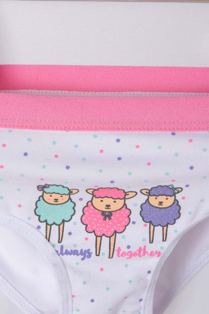 PACK X2 PANTIES LITTLEMIC BLANCO Y ROSADO PARA NIÑA DE 2T A 5T