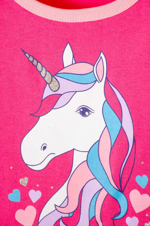 Card slide image -  PIJAMA DE MIC PANTALÓN LARGO ROSADO Y BLANCO PARA NIÑA