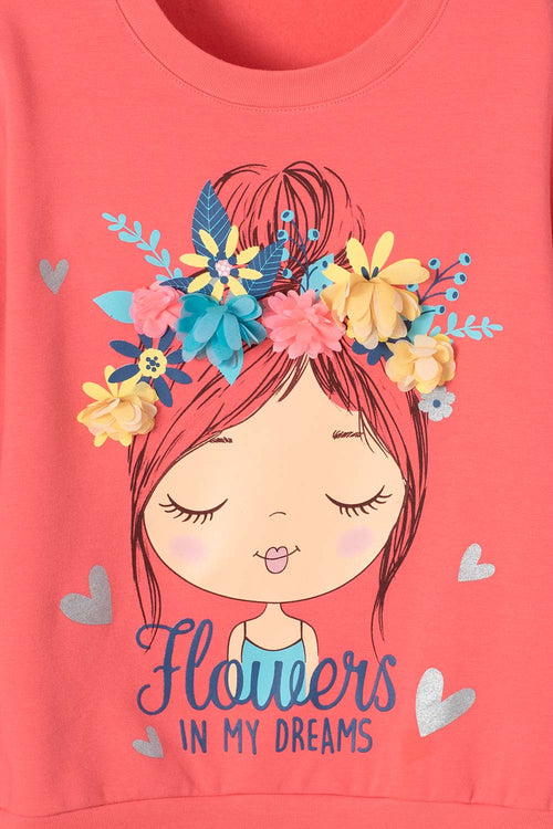 Card slide image -  BUZO MIC ESTAMPADO ROSADO PARA NIÑA