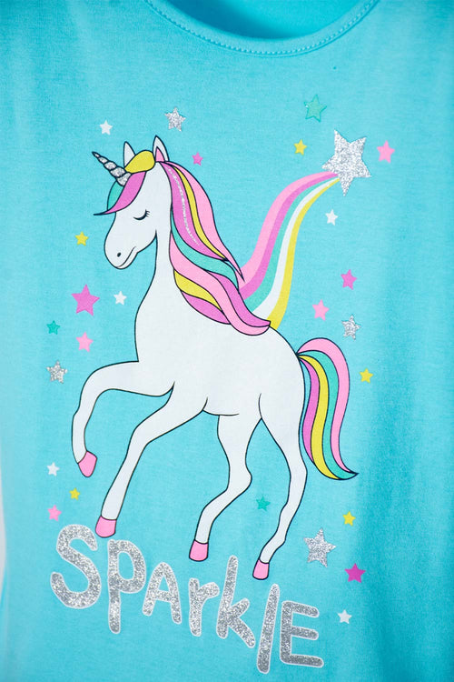 Card slide image -  CAMISETA DE MIC MANGA CORTA AZUL PARA NIÑA