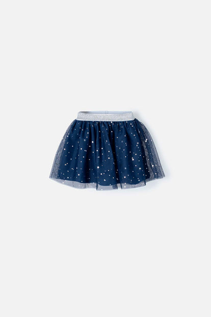 FALDA DE LITTLEMIC CON TULL AZUL PARA NIÑA 2T A 5T
