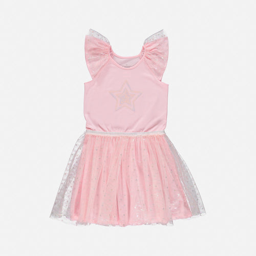 Card slide image -  VESTIDO MIC MANGA CORTA ROSADO PARA NIÑA