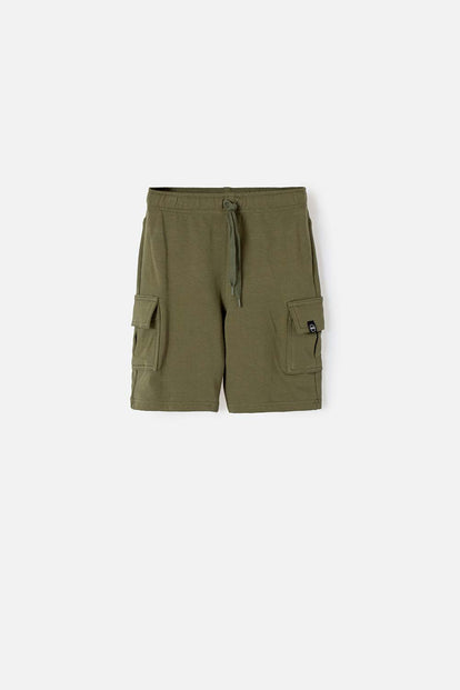 BERMUDA DE MIC CON CORDÓN VERDE MILITAR PARA NIÑO